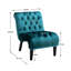 Fauteuil en velours sans accoudoirs, rembourrage confortable pour un moment de détente-390737569