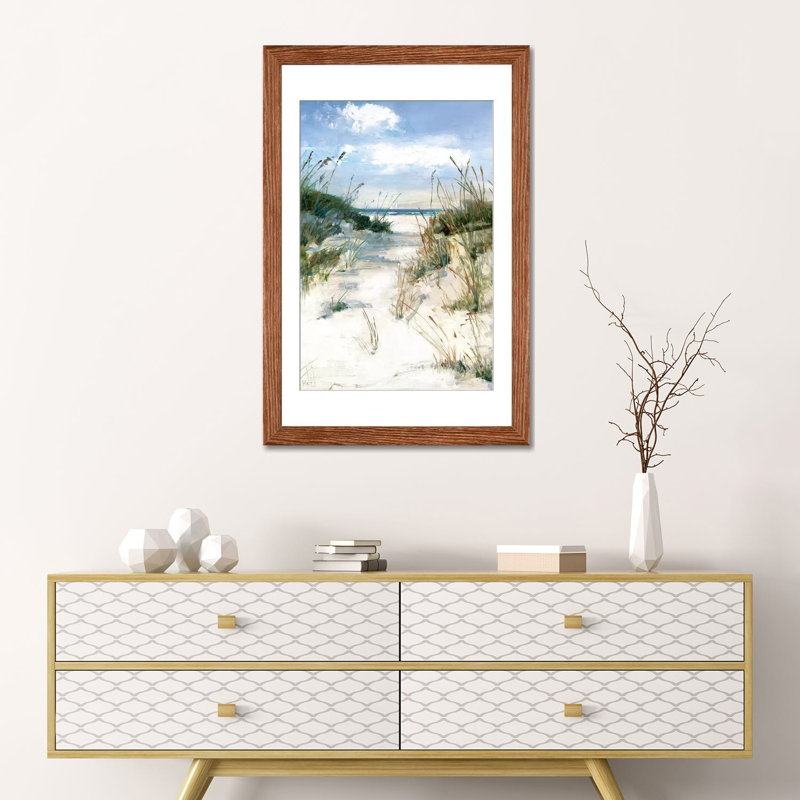«Dune View» par Sally Swatland - reproduction d'art, H 24 po x l 16 po x P 1 po, Papier avec cadre flottant Classic