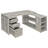 Tona Grey Driftwood 3-Drawer L-Shape Desk-1246095514