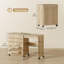 Table de couture pliante, table de bricolage avec rangement, naturel-118568041