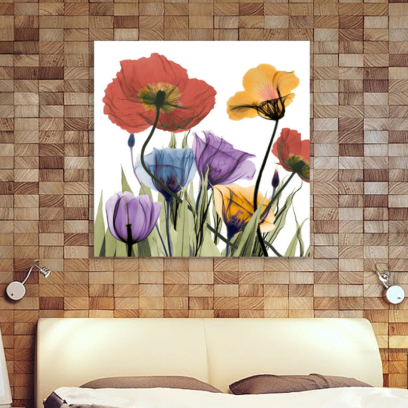 Fleurs, impression sur toile tendue, H 12 po x l 12 po