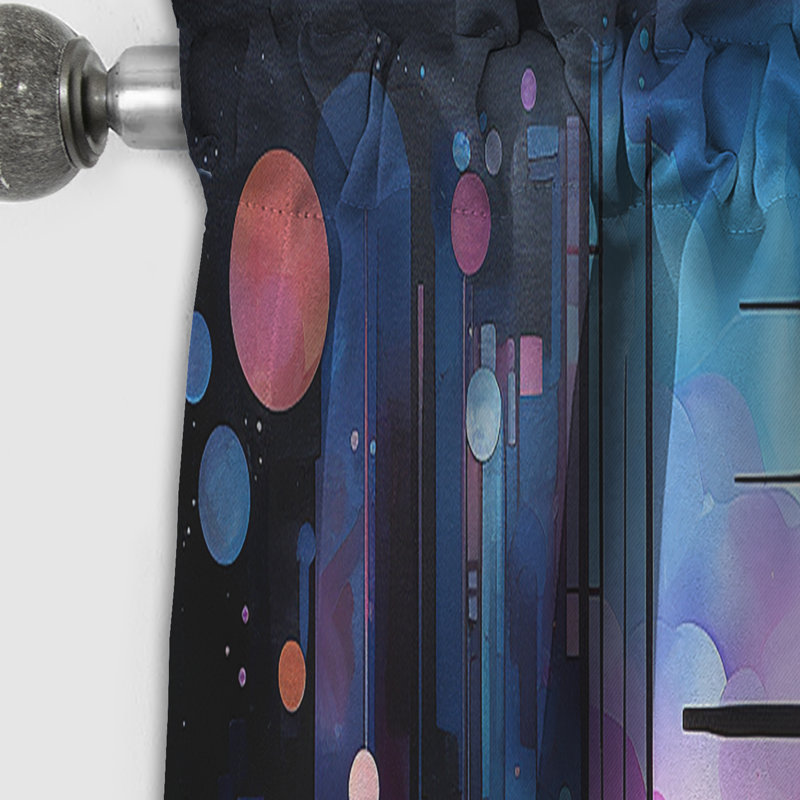 Rideau occultant abstrait Northern Lights I - Northern Lights, L 52 po x L 108 po