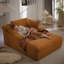 Chaise longue rembourrée en velours côtelé-105193811