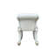 Vendome Beige Synthetic Leather & Antique Pearl Finish Vanity Stool