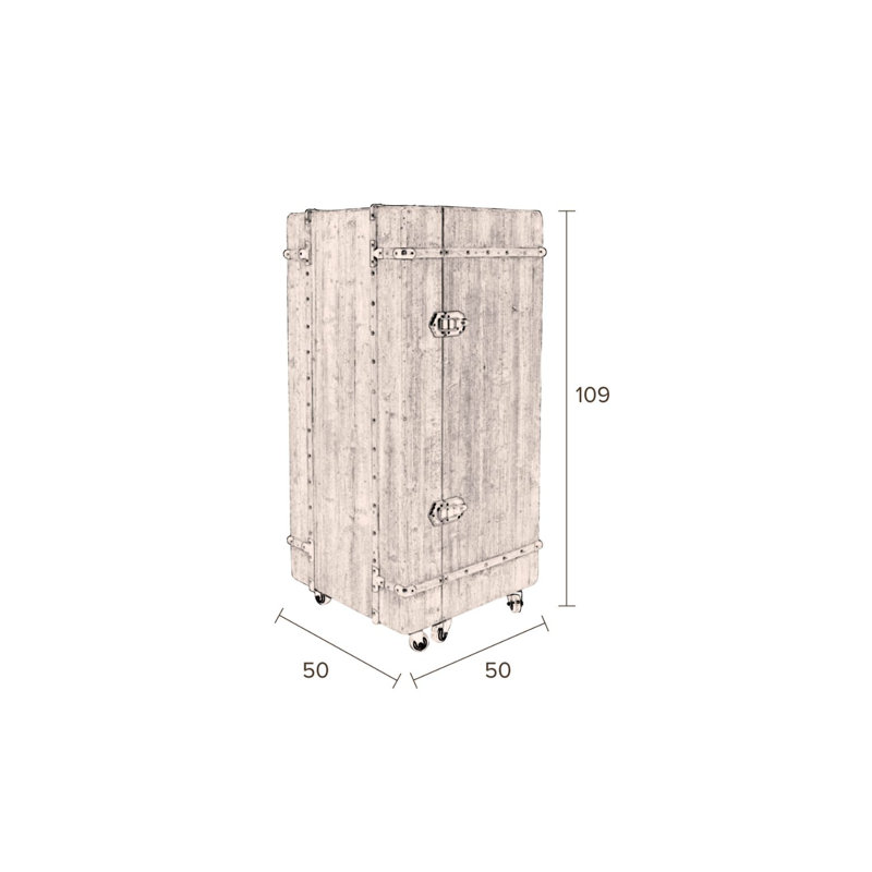 Lico Solid Wood Bar Cabinet