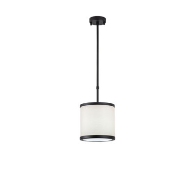 Luminaire suspendu cylindrique à 1 lumière
