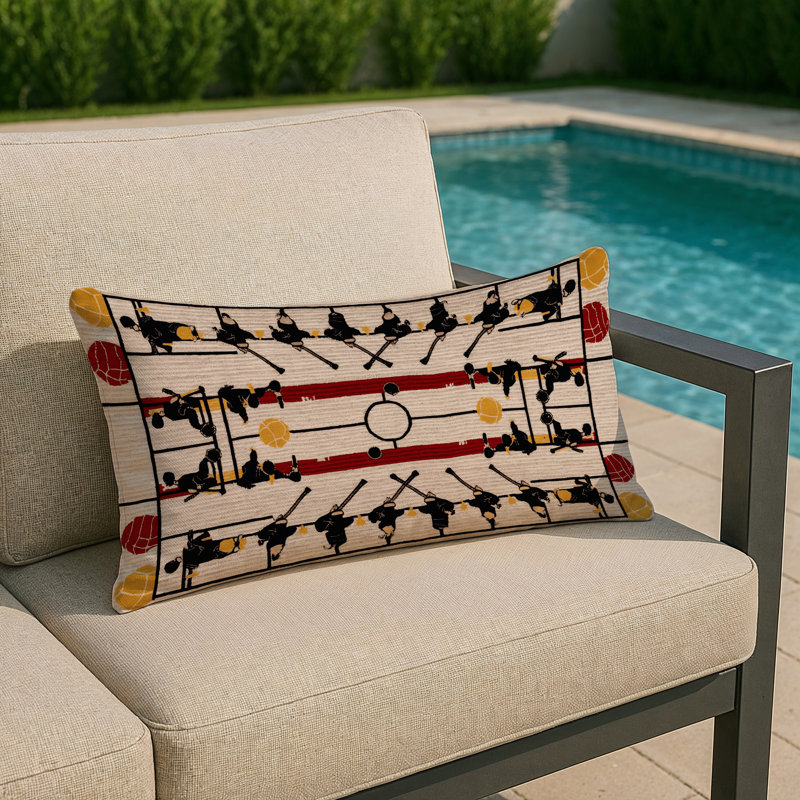 Coussin Sports pour l'intérieur et l'extérieur, Rectangle 20 po x 14 po, Vert futsal vert