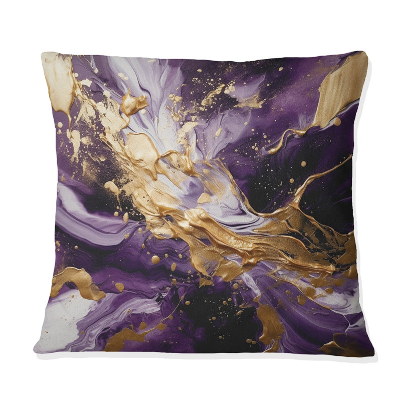 Coussin décoratif mauve et mauve liquide Magic III