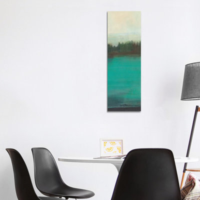 Teal Lake View I by Jodi Fuchs - Wrapped Canvas Panoramic Print