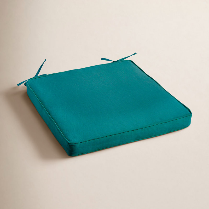 Chanson Outdoor Sunbrella Seat Cushion, Spectrum Peacock, 1