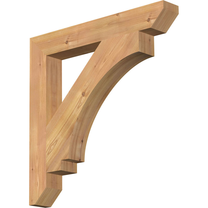 BKTIMP06 Support en bois rustique à lattes impériales, Cèdre rouge de l'Ouest (lisse), H 26 po x l 3,5 po x P 26 po