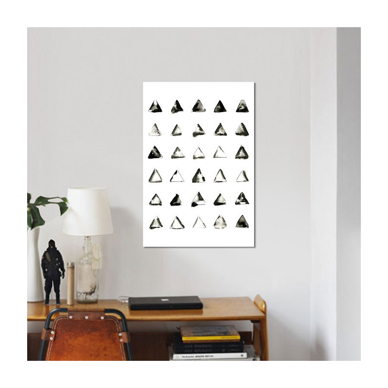 « triangles », reproduction d’art sur toile, H 40 po x l 26 po x P 1,5 po