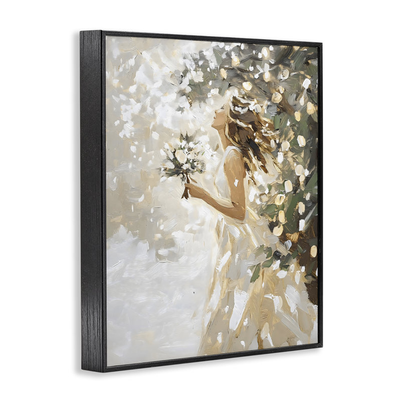 Giclée encadrée de neige molle, design par LSR Design Studio, H 20 po x l 16 po, Giclée encadrée noir minuit