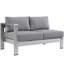 Ensemble de conversation modulaire en aluminium avec coussins 4 pièces Shore-23593059