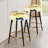 Yellow And Blue Geometric Ripples Patterns - Coastal Bar Stools Set Of 2