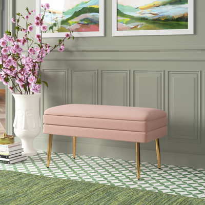 Banc de rangement rembourré et amovible Grayton