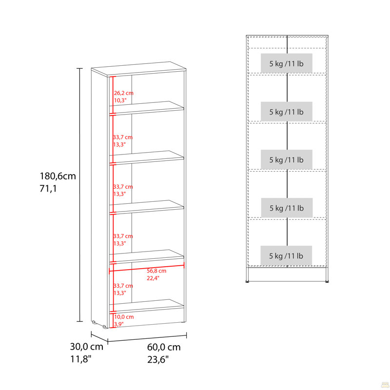 Kronos White and Kronos Blue Multi-Purpose Cupboard with Five Shelf
