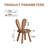 Solid Wood Rabbit Stool with Ear Backrest-1431075411