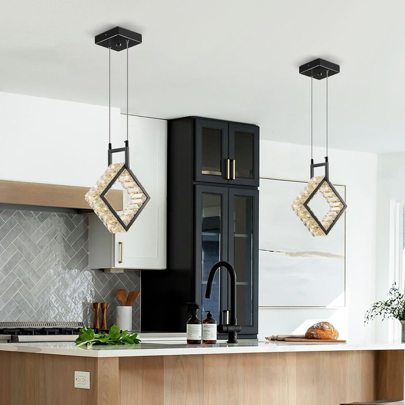 Black Square Pendant Light