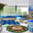 Campfire Fun Round Area Rug in Color Multi-108892543