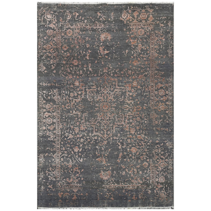 One-of-a-Kind Rectangle 6' x 8'11" in Black/Copper