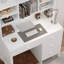 Ensemble de bureau et chaise rembourrée vintage avec bibliothèque, bureau d'ordinateur avec quatre tiroirs Vintage-671740778