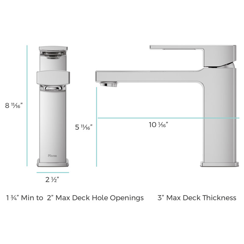 Deckard Single Handle Deck Mounted Tub Spout, Polished Chrome