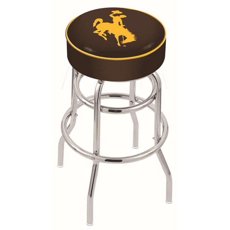 Tabouret de bar et de comptoir pivotant NCAA, Tabouret de comptoir (siège à 25 po de hauteur, Wyoming