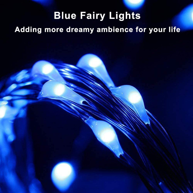 Alcinia 1 - Bulb 393.7'' Plug-in Fairy String Light, Blue