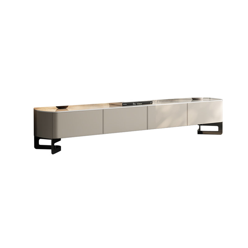 Meuble télé de style moderne, 94.49", Beige / gris clair