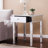 Danthai Mirrored Glass Top 1 End Table with Storage