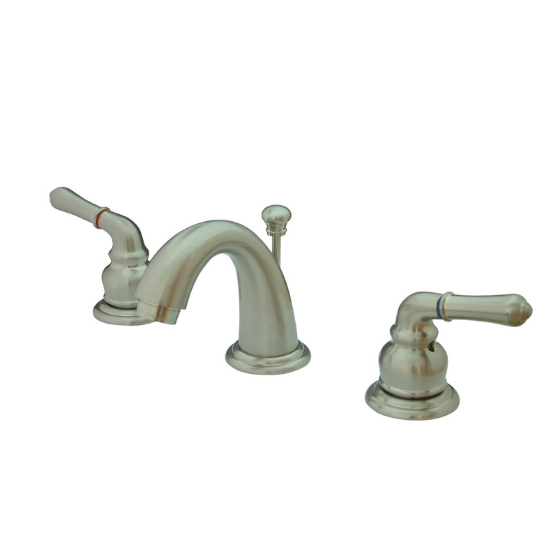 Widespread Bathroom Faucet with Drain Assembly, Satin Nickel