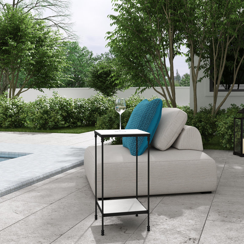 Larkin Square 12'' L x 12'' W Outdoor Side Table