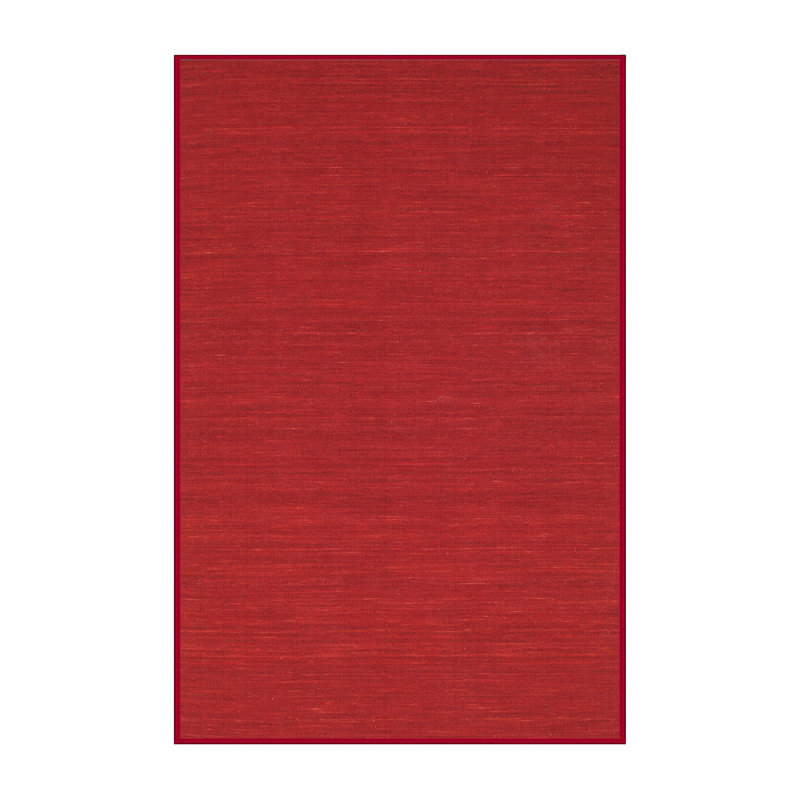 Tapis de zone rouge contemporaine, Rectangle 8 pi 0 po x 10 pi 0 po