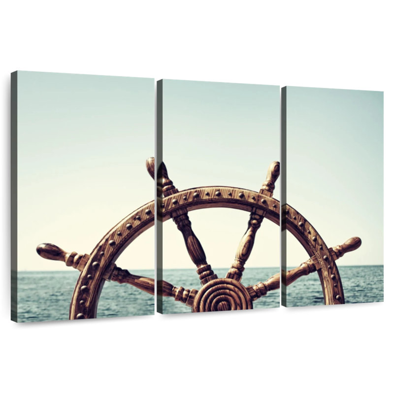Aletra Pirate Ship Steering Wheel, 48" H x 74" W