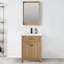 24,44 po X P 18,31 po P x 34,06 po Meuble-lavabo autoportant simple H en chêne blanc avec lavabo en céramique