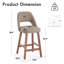 Upholstered Padded Counter Stools Armless Barstools With Wooden Legs For Kitchen Island Bar Counter-68018975