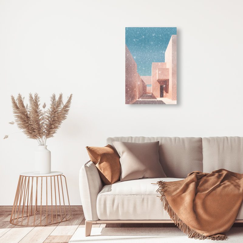 Structured Pink II Print by Oliver Gal, 15"H x 10"W, Gallery Wrapped