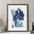 Toile encadrée, moka