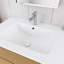 30 po W Meuble-lavabo mural simple avec lavabo blanc-1128942839