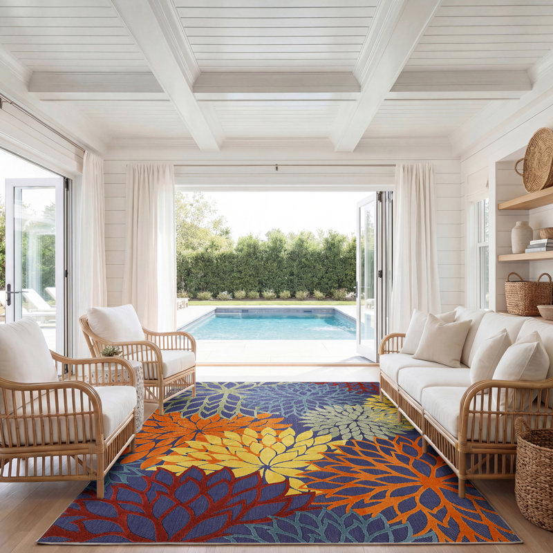 Chazmon Indoor/Outdoor Area Rug, Rectangle 10' x 14'