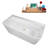 55" Streamline Soaking Freestanding Tub and Tray With Internal Drain-101697797