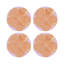 Sous-verres ronds en cuir hibiscus lilas et végétalien-119015040