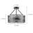 Handcrafted Striped Glass 3-Light Semi-Flush Mount Ceiling Light in Matte Black