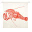 Rideau de douche simple Lobster