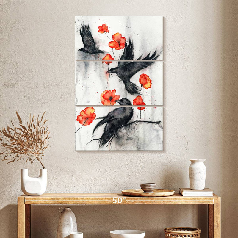 Brampt Ravens, 38" H x 24" W