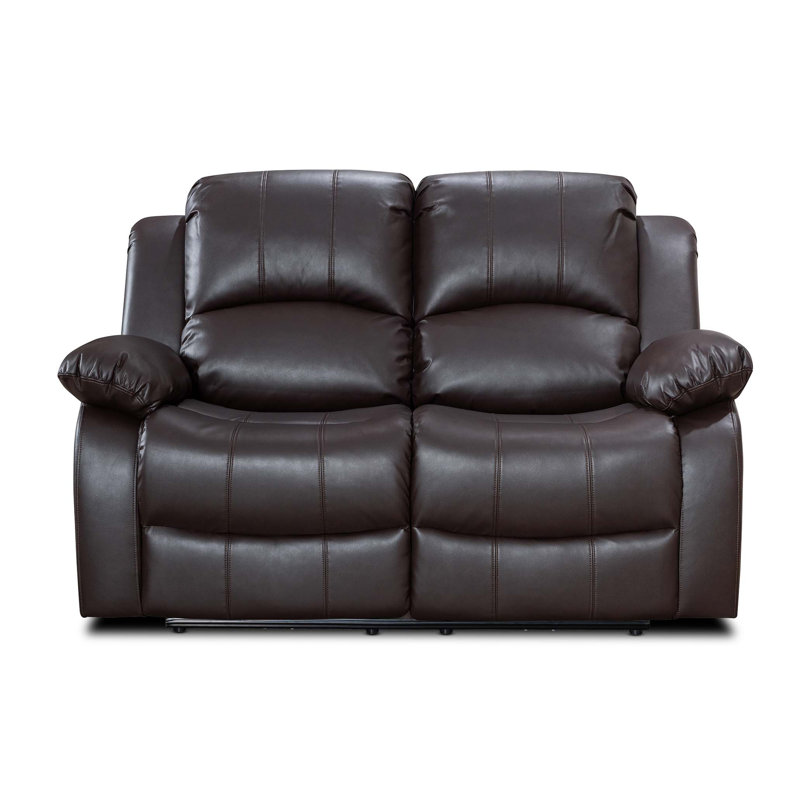 Lowell 157cm Faux Leather Reclining Loveseat, Lowell Brown Faux Leather , 2