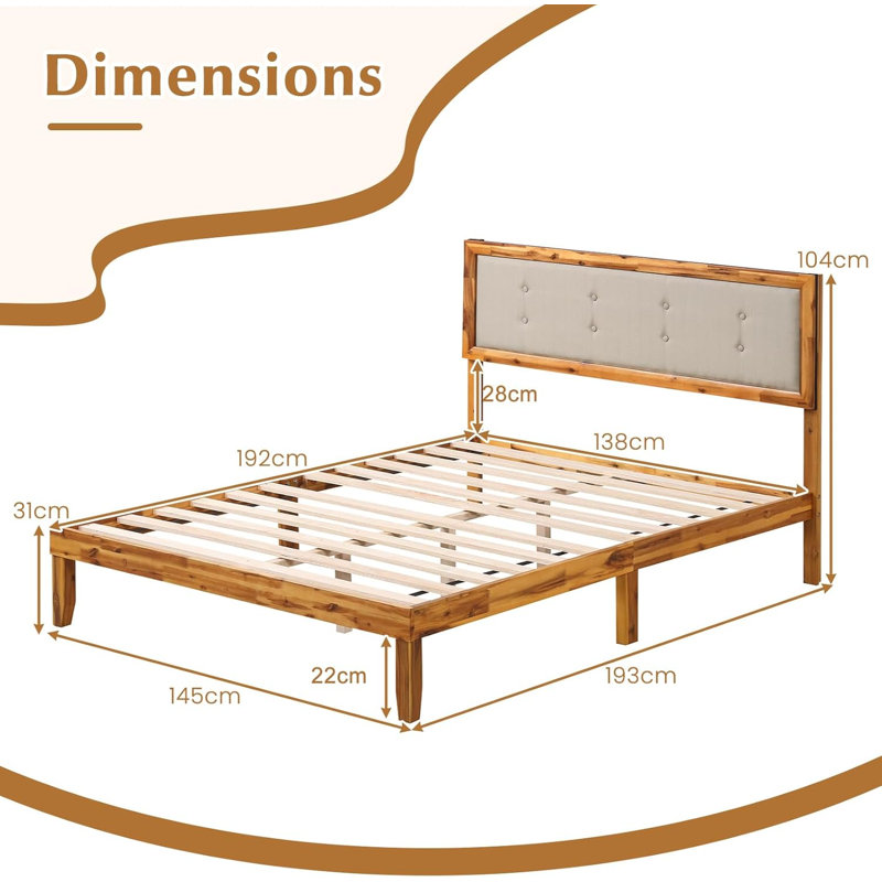 Bed, 145 x 193 cm