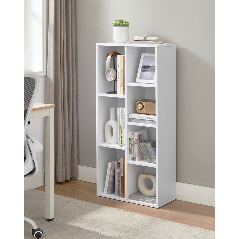 Jerrel 106cm H x 50cm W Engineered Wood Cube Bookcase, White
