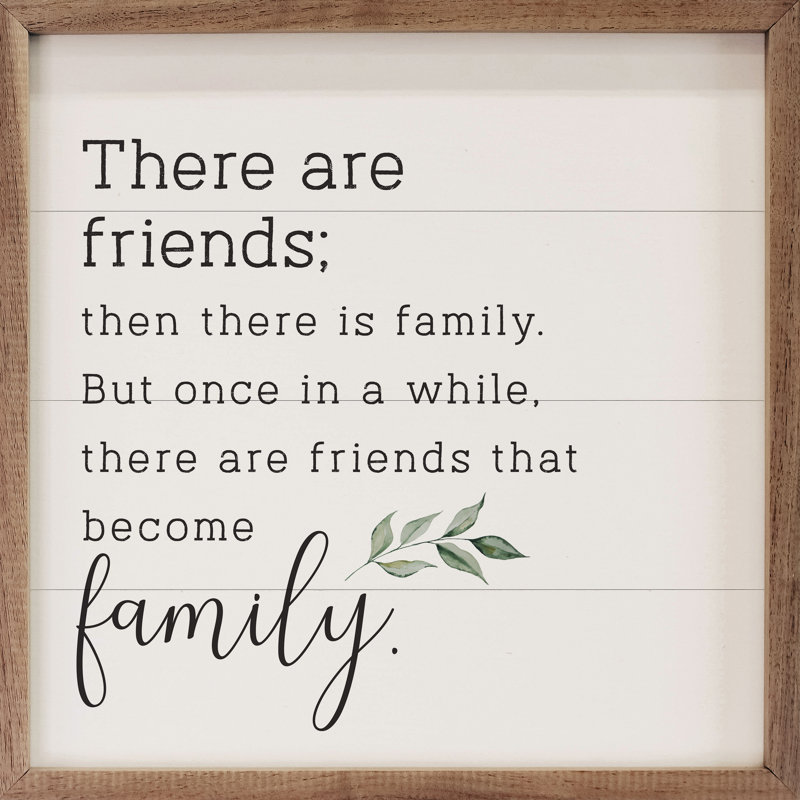 Friends Friends Family Family - blanc, H 16 po x l 16 po x P 1 po